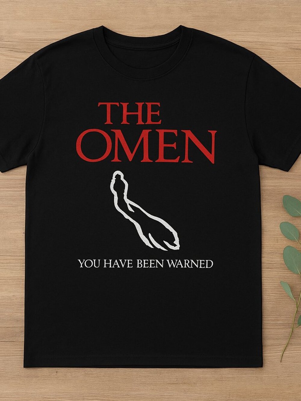 The Omen Horror Movie Graphic T-Shirt Black Vintage Style Tee